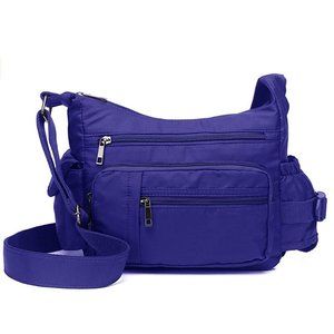 Blue Casual Nylon Crossbody Messenger Bag